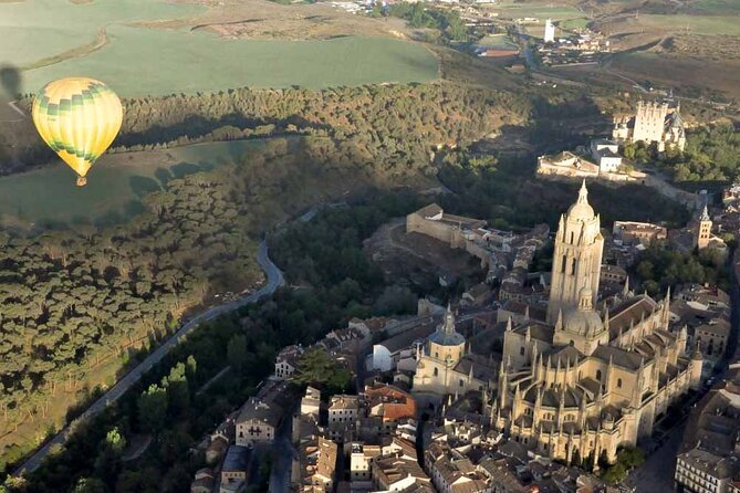 Hot Air Balloon over Segovia with Optional Transfers from Madrid - Spotting Segovia’s cathedral from several hundred meters up