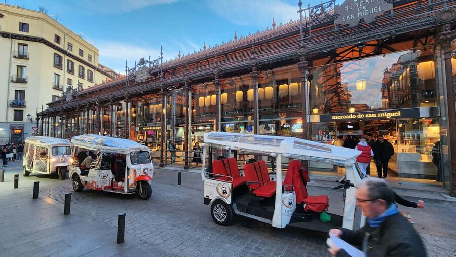 Madrid: Discover the Magic of This City by Tuk Tuk - Puerta del Sol’s symbols and city life