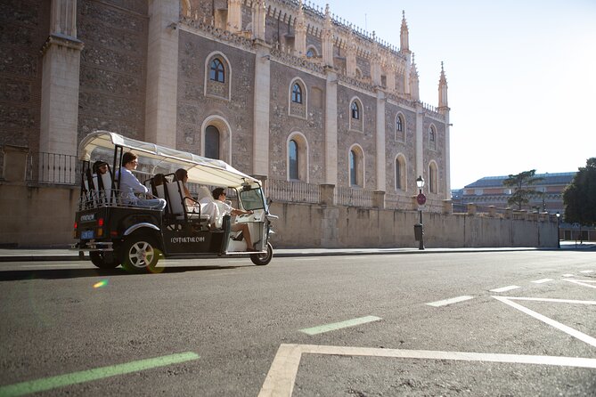 Madrid Expert Tour with Local Guide in Eco Tuk Tuk Private - Santa Ana, San Francisco, and the royal quarter