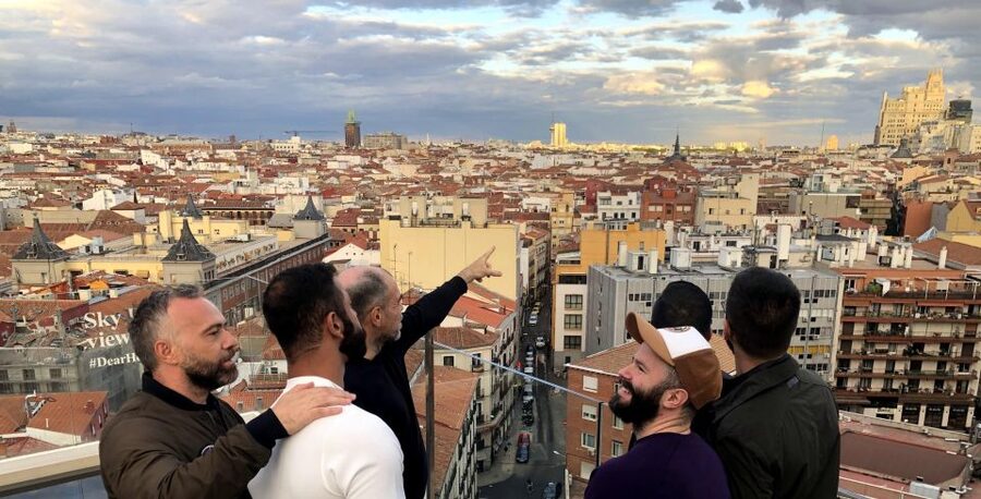 Madrid: Gran Vía Rooftops and Architecture Tour - Plaza de España and the view toward the Royal Palace