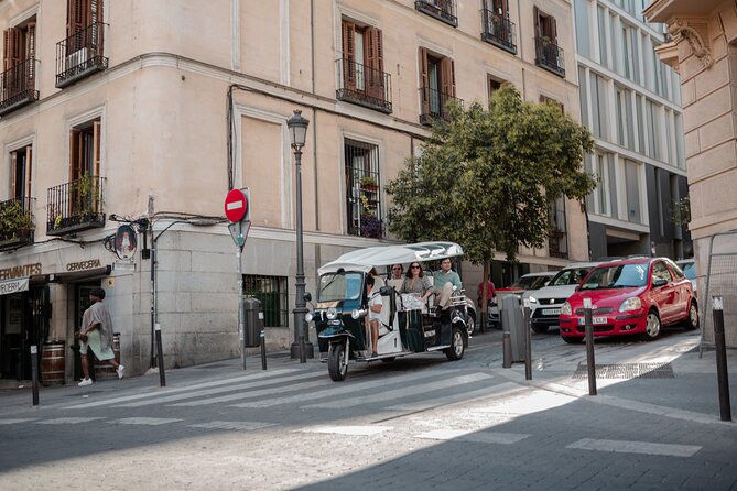 Madrid Historical Tour with Local Guide in Eco Tuk Tuk Private - The Prado area and San Jerónimo el Real