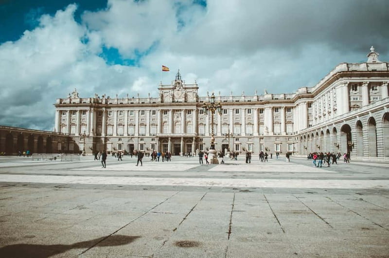Madrid: Old Town, Poets District, and Royal Palace Tour - Almudena Cathedral and the approach to the palace