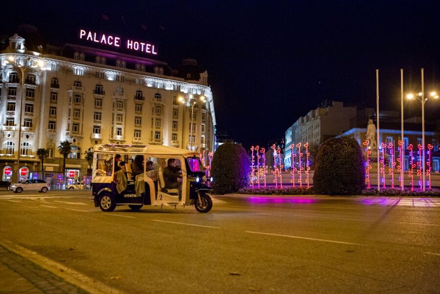 Madrid: Private Christmas Lights Tour by Eco Tuk-Tuk - Congreso de los Diputados and the Neptune Fountain