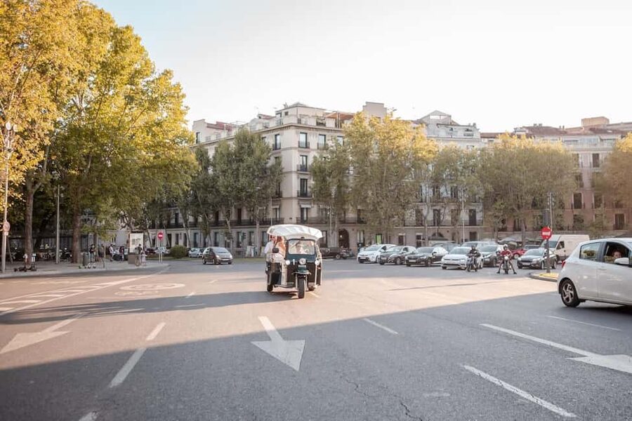Madrid: Private City Tour by Eco Tuk Tuk - San Jerónimo, Retiro, and the rose garden