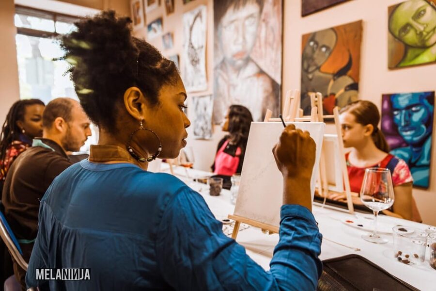 Madrid: Sip&Paint Workshop - Following Miguel’s two-hour painting lesson