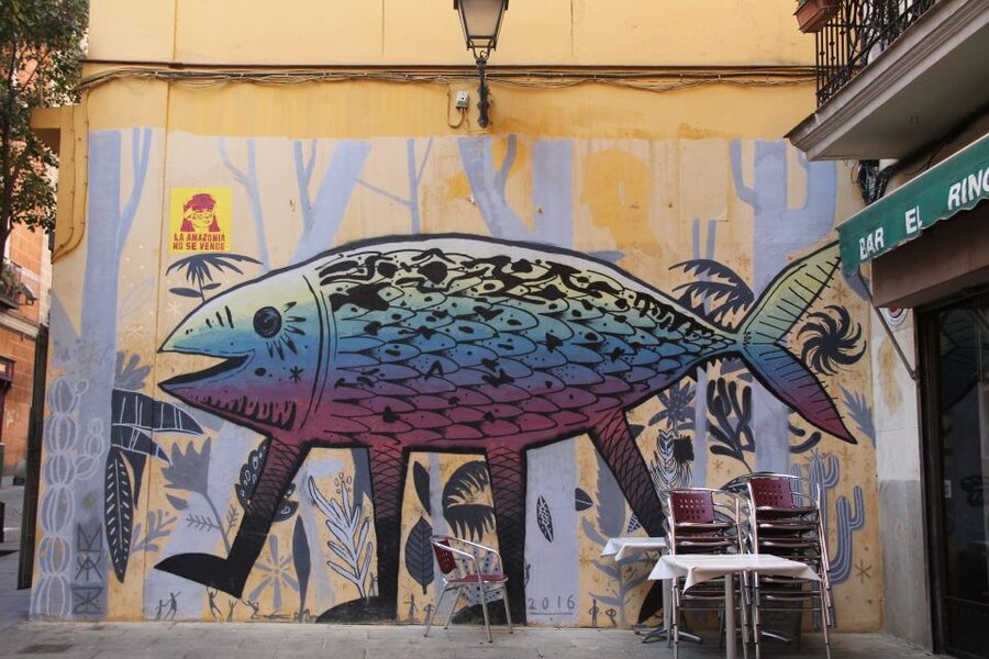 Madrid: Street Art Tour with Local Graffiti Hunter - Esta es una Plaza and Plaza del Sombrerete