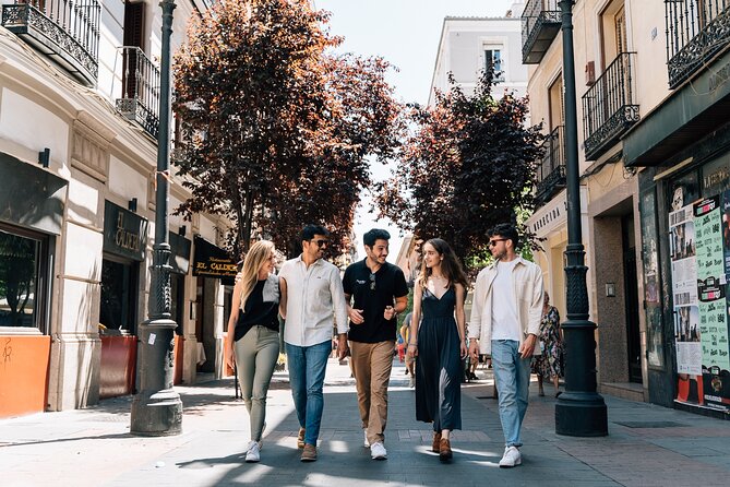 Madrid Tapas & Wine Tour with Rooftop Views and Local Guide - Plaza de Santa Ana and garlic shrimp