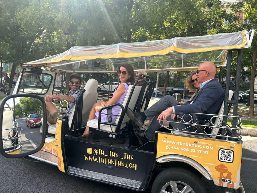 Madrid: Traditional Tour wh Private guide in yellow Tuk Tuk - Key points at a glance
