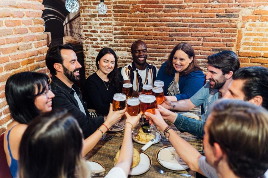 Tapas Food Tour with Dinner in Madrid - Spanish vermouth, wine, and alcohol-free choices