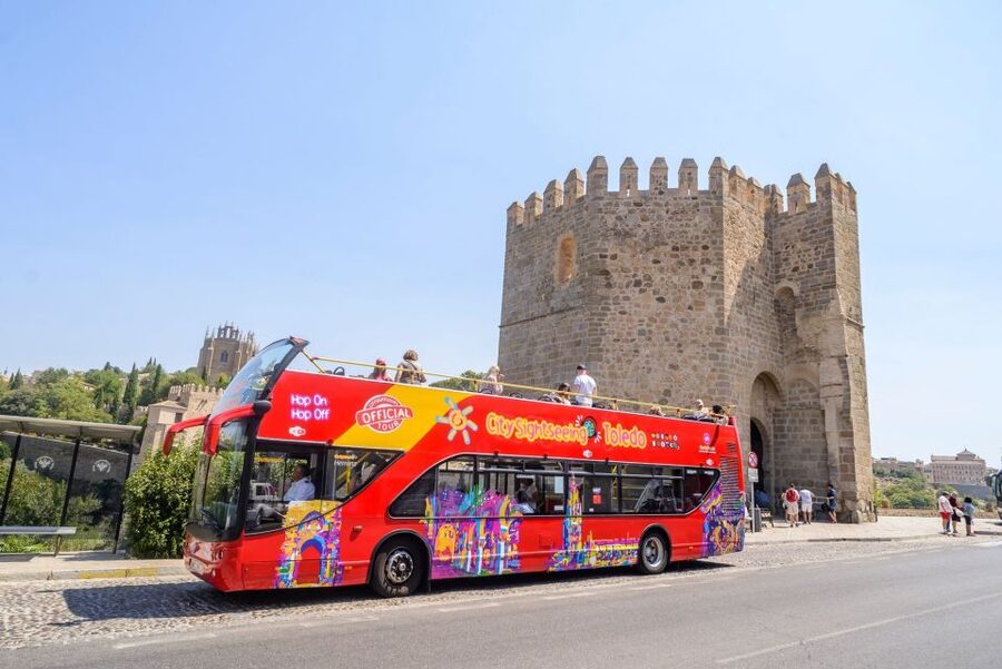 Toledo: City Sightseeing Hop-On Hop-Off Bus Tour & Extras - Bisagra Gate and the edge of the old city