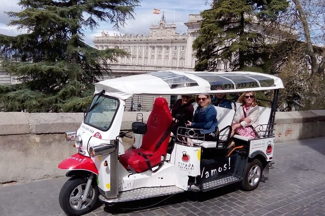 Tour Madrid in 2 hours! Electric Tuk - Fast, Fun, and Exclusive - Plaza Colón, Cibeles, and Gran Vía