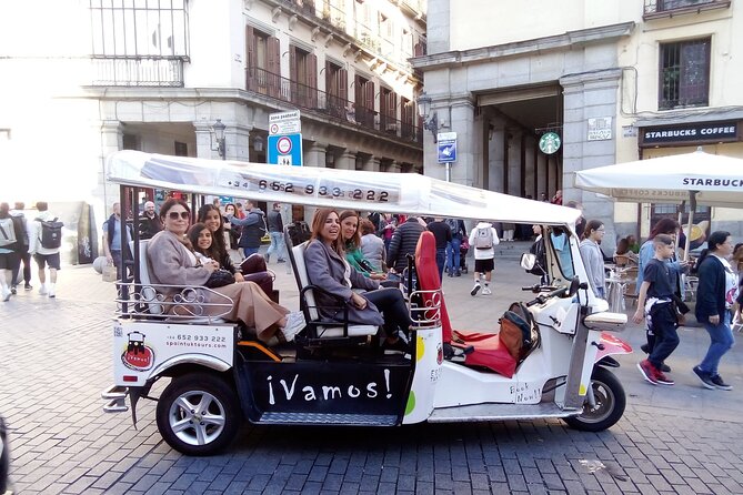 Tour Madrid in 2 hours! Electric Tuk - Fast, Fun, and Exclusive - Almudena Cathedral, Sabatini Gardens, and the Temple of Debod