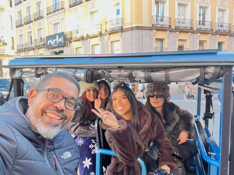 Tuktuk historical tour of Madrid 1 Hr in a fun and original way - A quick electric ride through central Madrid