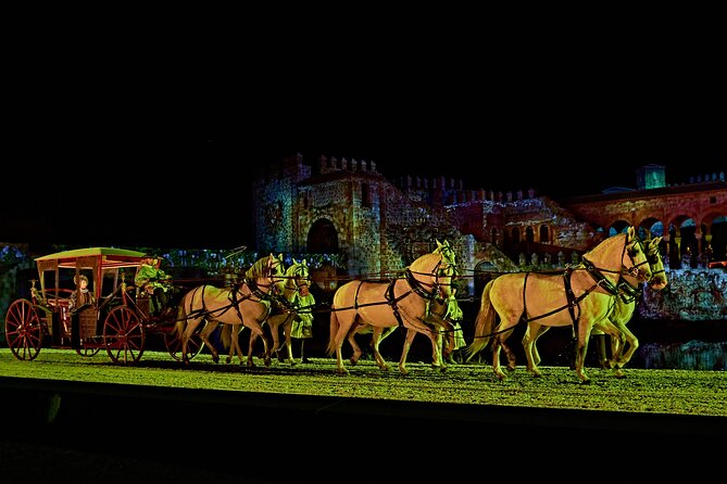 Visit Puy du Fou España by bus From Madrid - Meeting at Neptuno Fountain in Madrid
